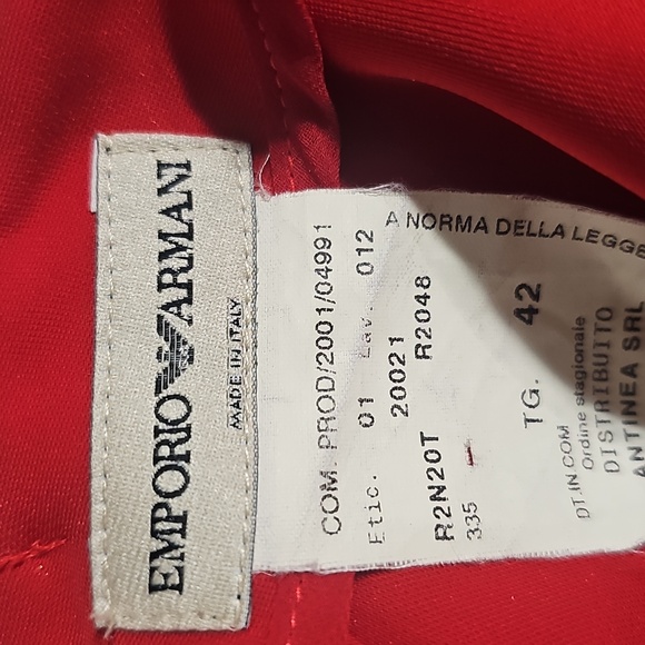 Emporio Armani Vibrant Red A-Line Skirt Size 42 - Picture 3 of 6